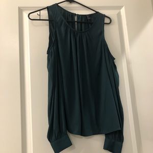 Green Cold Shoulder Top